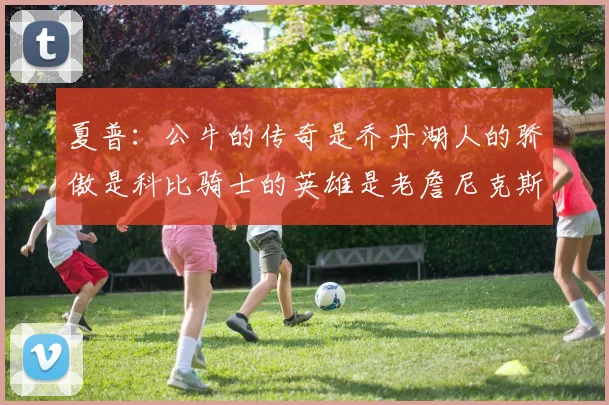 夏普：公牛的传奇是乔丹湖人的骄傲是科比骑士的英雄是老詹尼克斯的希望是布伦森